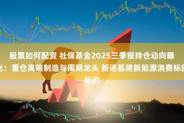 股票如何配资 社保基金2025三季报持仓动向曝光：重仓高端制造与周期龙头 新进基建新能源消费标的