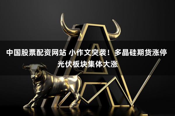 中国股票配资网站 小作文突袭!多晶硅期货涨停 光伏板块集体大涨